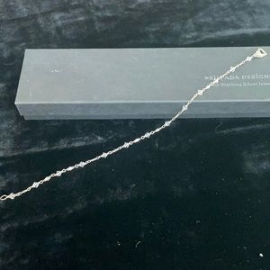 Silpada Silver and Crystal Ankle Bracelet